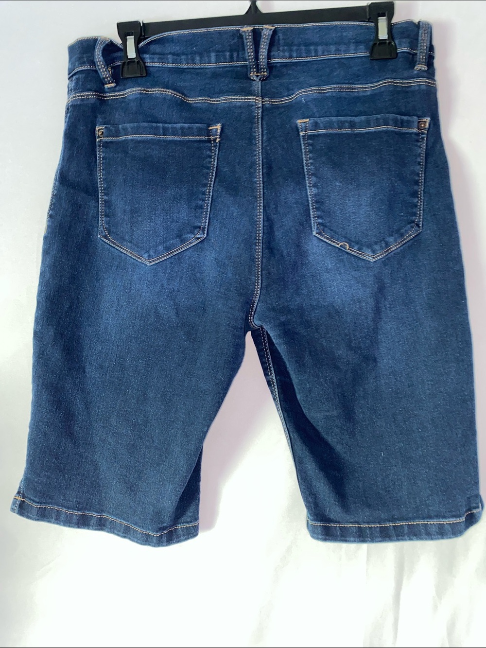 Curve Women's Dark Blue Denim Jean Shorts - Picture 2 of 2